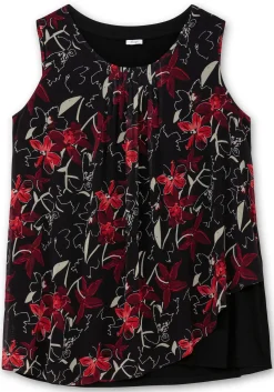 Doppellagiges Blusentop mit Chiffon<sheego Hot