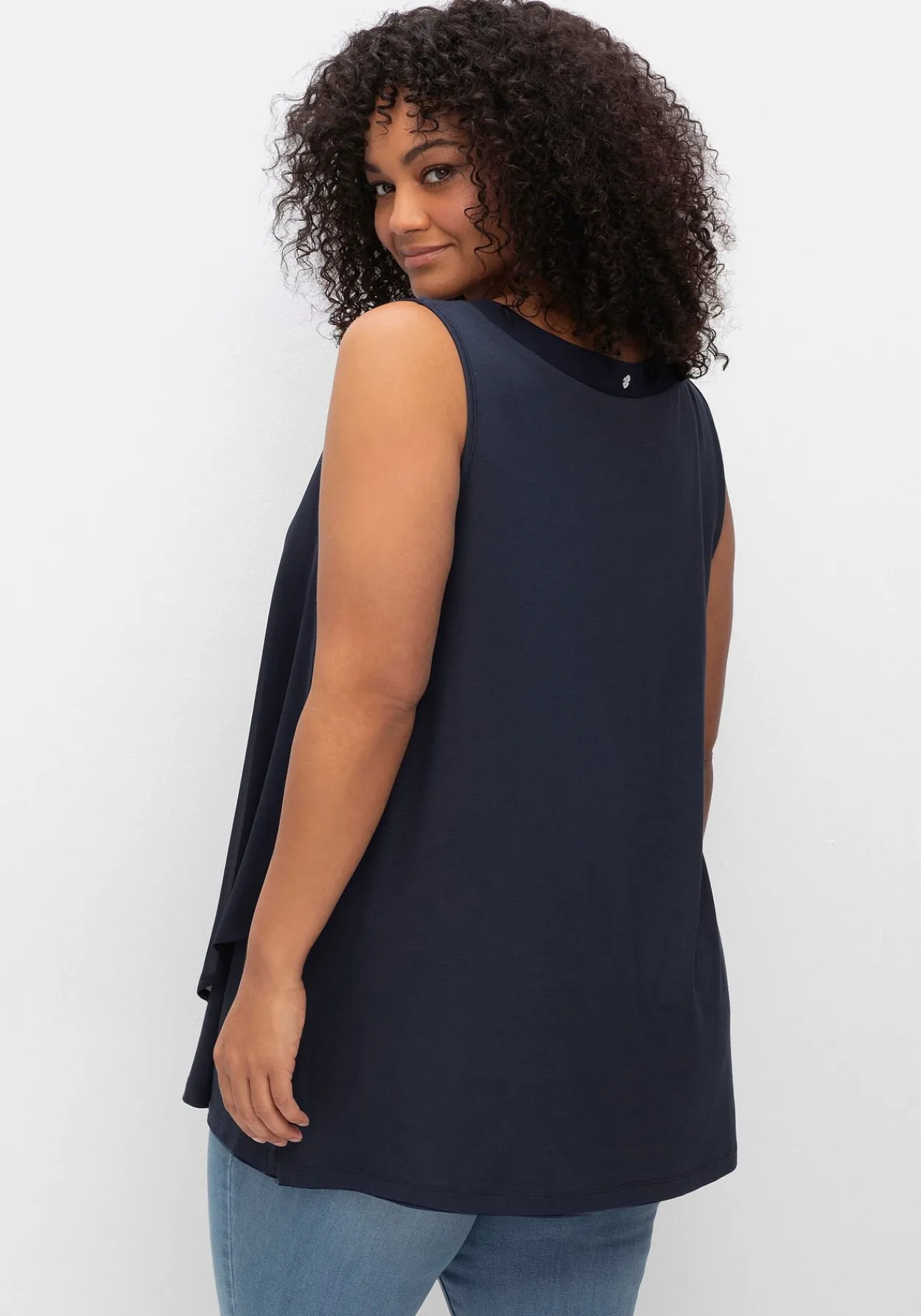 Doppellagiges Top aus Chiffon und Jersey<sheego Discount