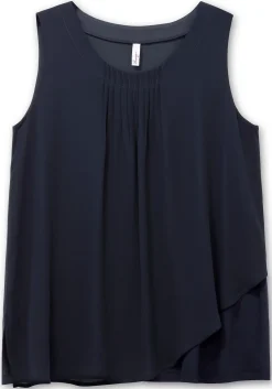 Doppellagiges Top aus Chiffon und Jersey<sheego Discount