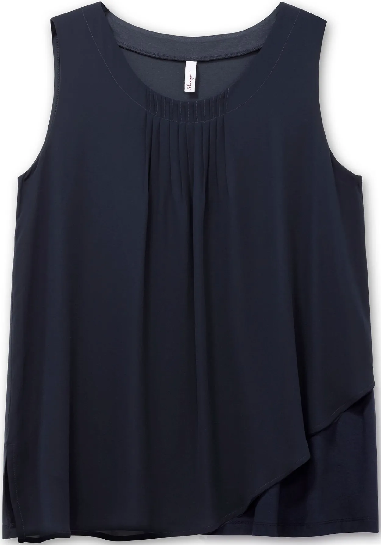 Doppellagiges Top aus Chiffon und Jersey<sheego Discount