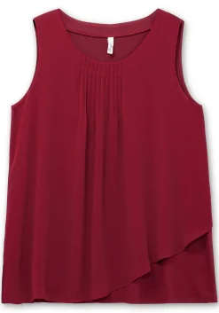 Doppellagiges Top aus Chiffon und Jersey<sheego Clearance