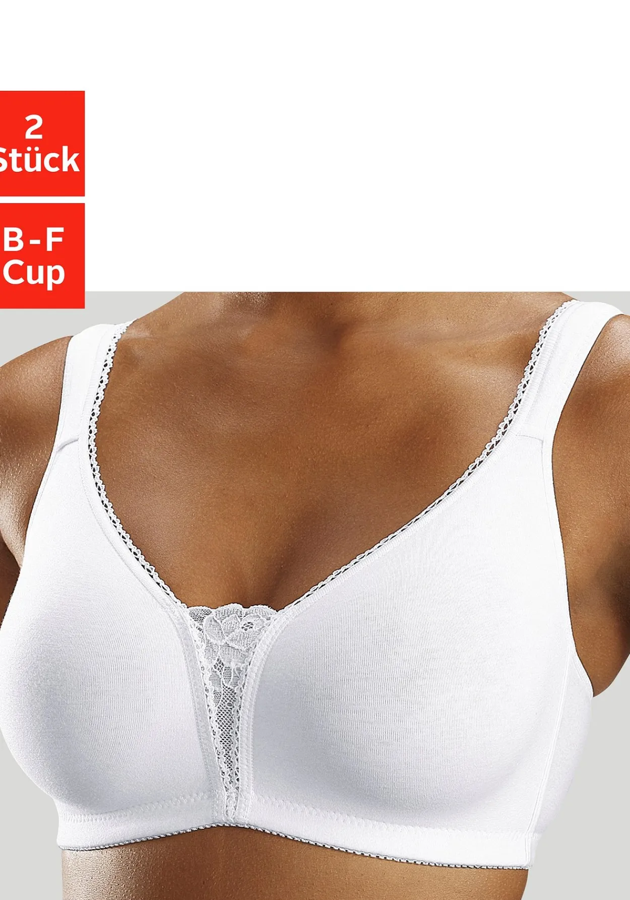 Doppelpack BHs ohne Bügel<PETITE FLEUR New