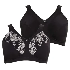 Doppelpack Entlastungs-BHs, mit Stickerei-Spitze<sheego Best
