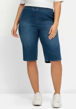 Doppelpack Jeans-Bermudas, mit Gummibund<sheego Fashion