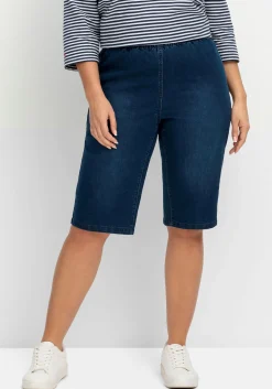 Doppelpack Jeans-Bermudas, mit Gummibund<sheego Fashion