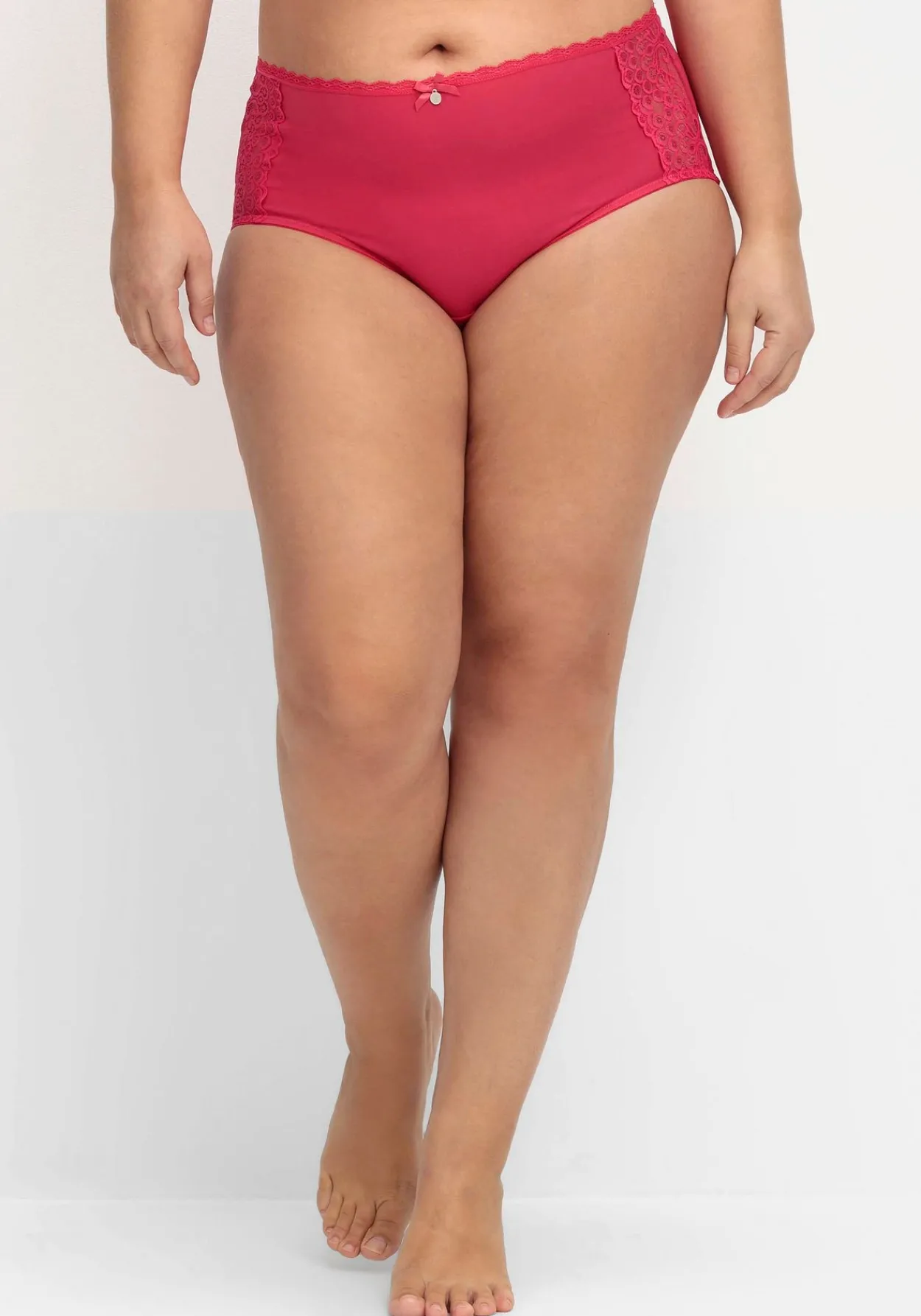 Doppelpack Pantys mit hoher Taille und Spitzendetails<sheego Clearance