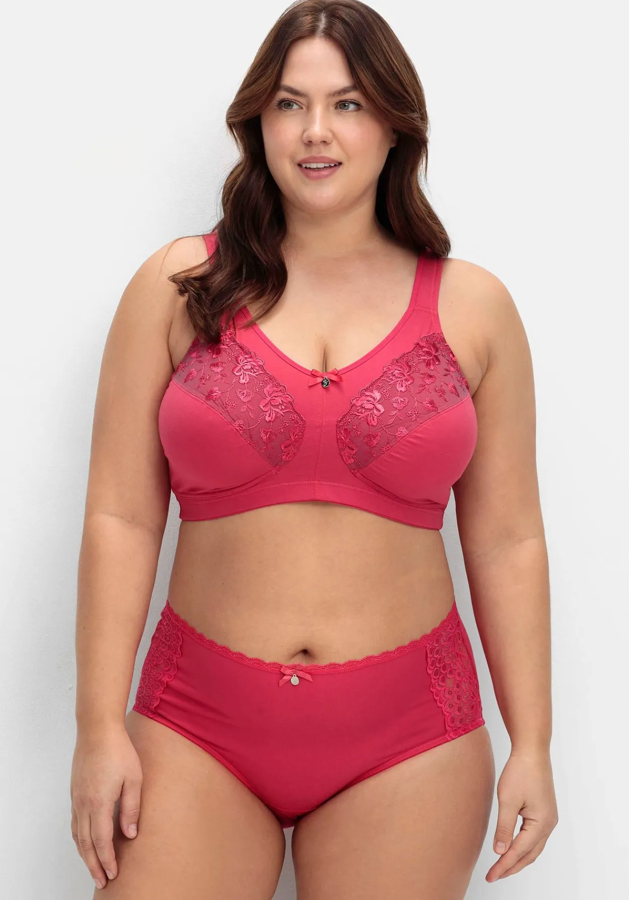 Doppelpack Pantys mit hoher Taille und Spitzendetails<sheego Clearance