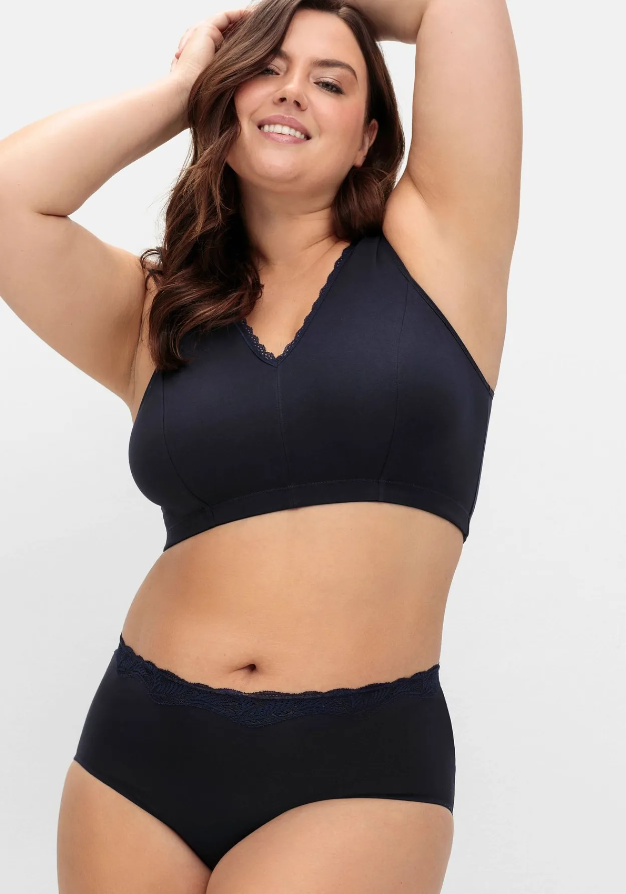 Doppelpack Slips mit elastischer Spitzenkante<sheego Hot