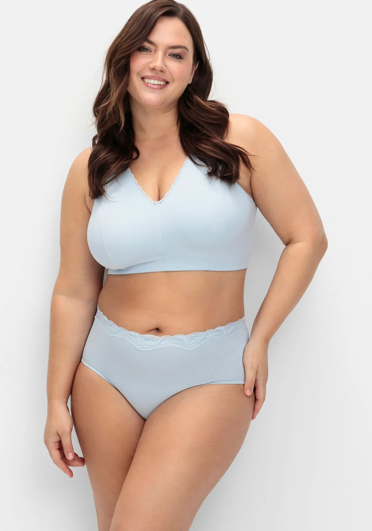 Doppelpack Slips mit elastischer Spitzenkante<sheego Hot