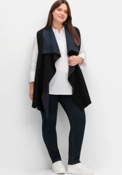 Doubleface-Weste mit weich fallendem Kragen<sheego Fashion