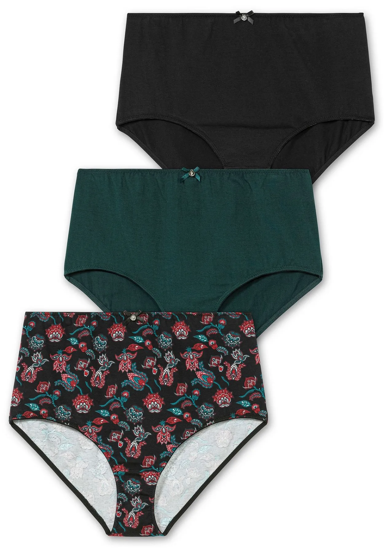 Dreierpack Taillenslips mit Zierschleife vorn<sheego Online