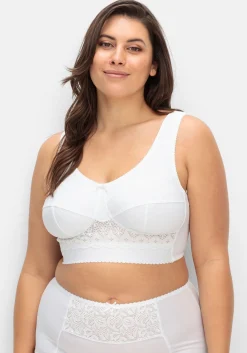 Entlastungs-BH ohne Bügel, mit Spitzenbesatz<wäschepur Clearance