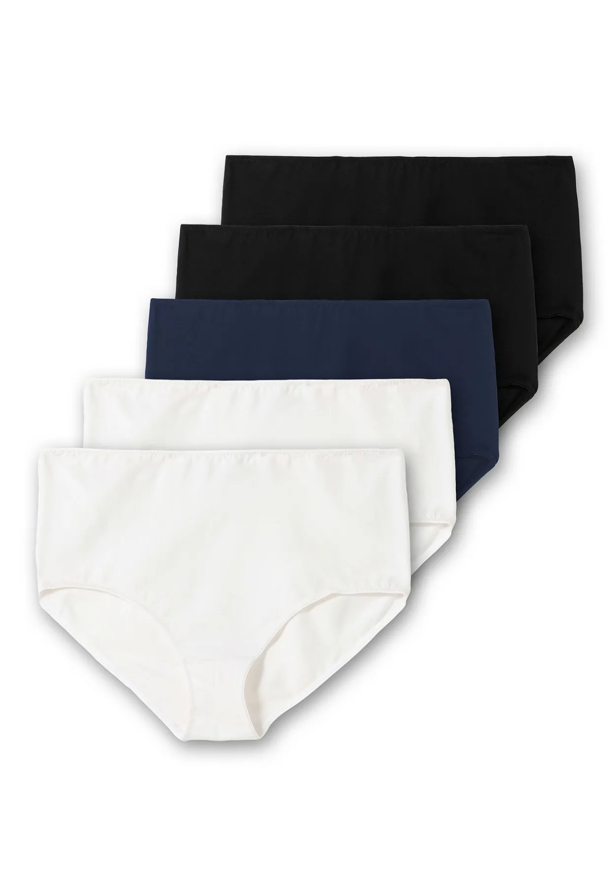 5er-Pack Taillenslips mit hohem Beinausschnitt<sheego Fashion