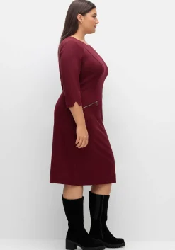 Etuikleid mit 3/4-Arm, im Materialmix<sheego New