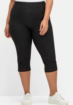 Extraschmale Caprihose in Denim-Optik<sheego Outlet