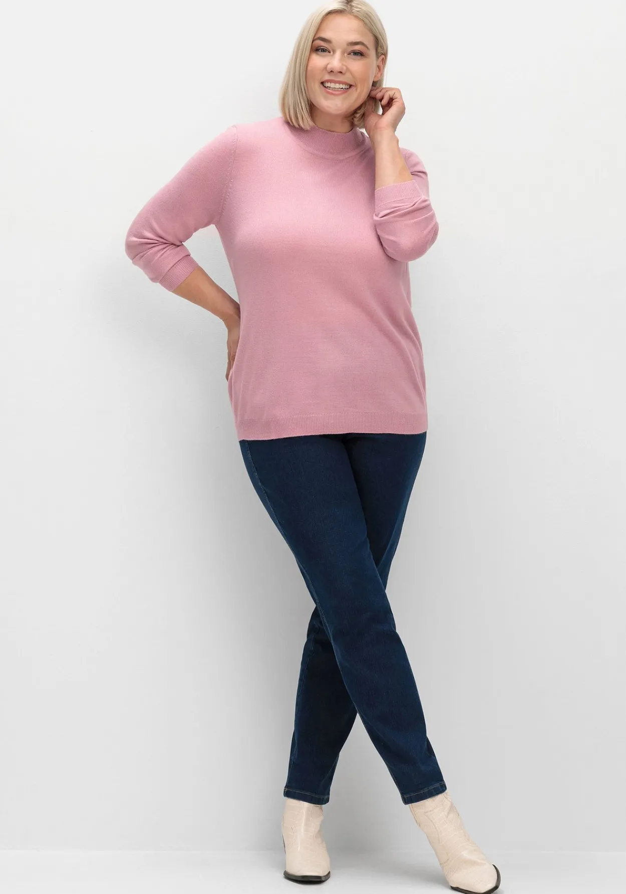 Extraweicher Pullover mit Stehkragen<sheego Fashion
