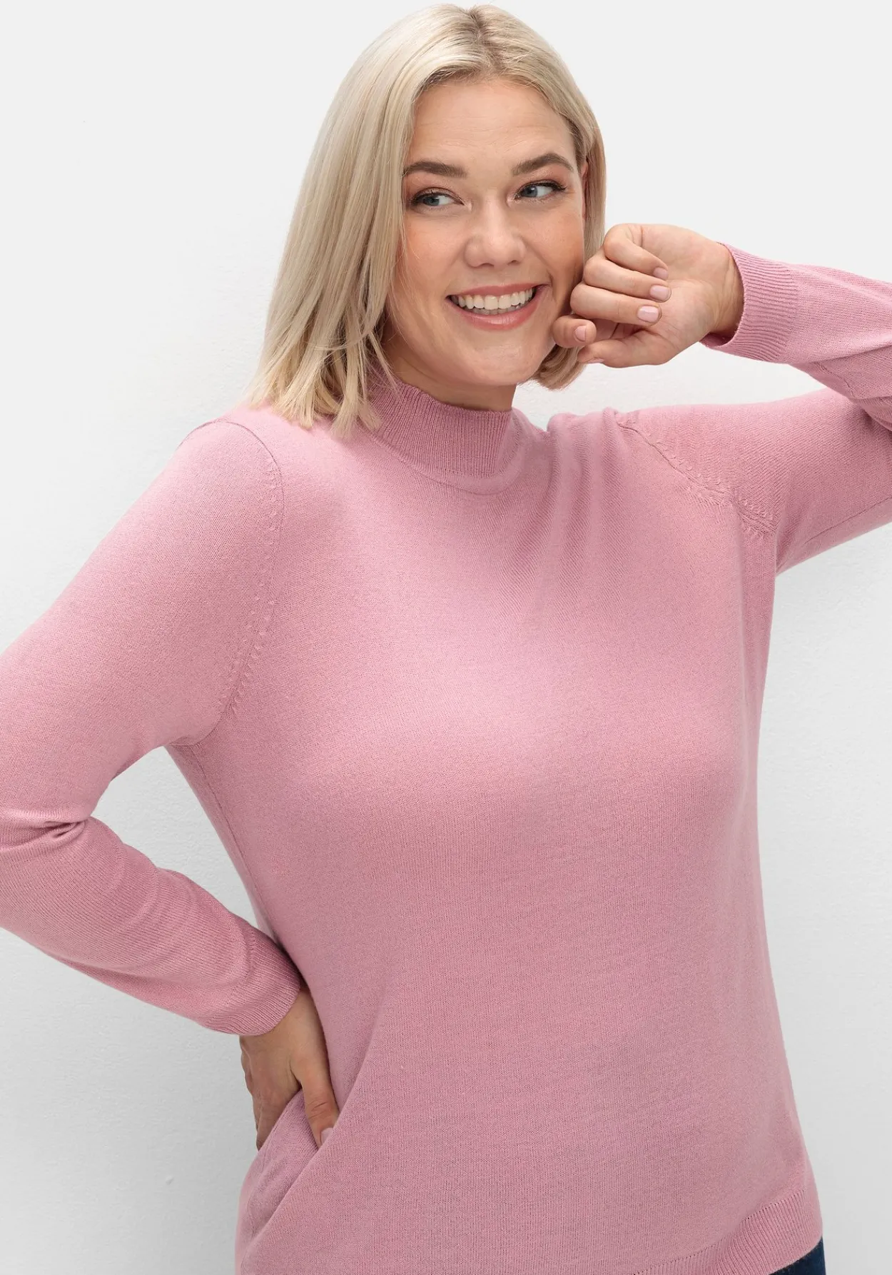 Extraweicher Pullover mit Stehkragen<sheego Fashion