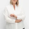 Figurbetonte Bluse mit Stehkragen, bügelfrei<sheego Discount