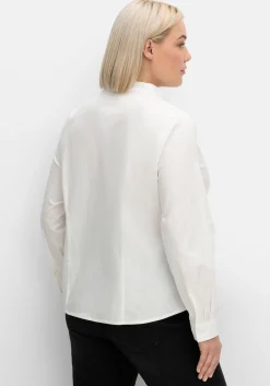 Figurbetonte Bluse mit Stehkragen, bügelfrei<sheego Discount