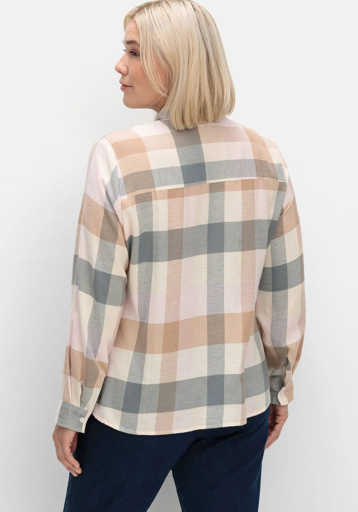 Flanellbluse im Karomuster<sheego Discount
