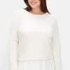 Flauschiger Pullover mit tiefem V-Ausschnitt hinten<sheego Sale
