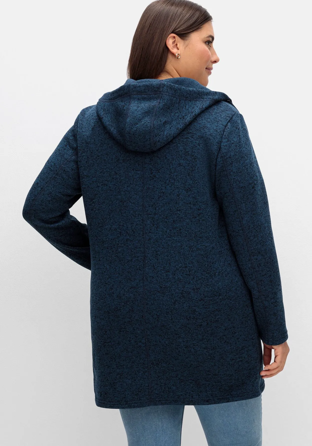 Fleecejacke mit Kapuze, in Melange-Optik<sheego New