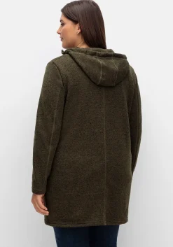 Fleecejacke mit Kapuze, in Melange-Optik<sheego Hot