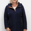 Fleecejacke mit Kapuze und Kontrastdetails<sheego Outlet