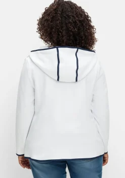 Fleecejacke mit Kapuze und Zierbändern<sheego Outlet