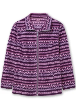 Fleecejacke mit Norweger-Allovermuster<sheego Hot