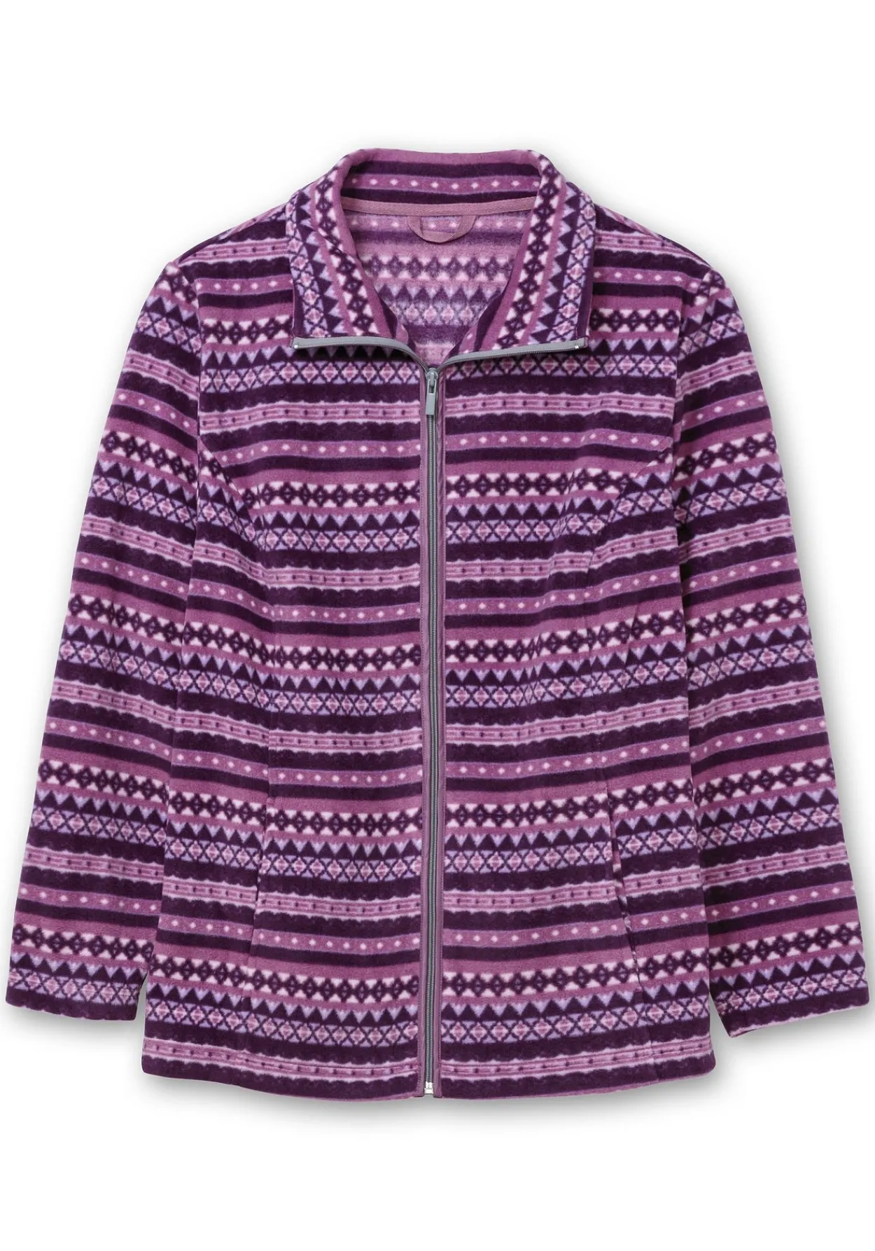 Fleecejacke mit Norweger-Allovermuster<sheego Hot