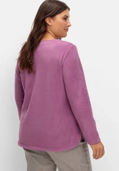 Fleeceshirt mit abgerundetem Saum<sheego Online