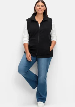 Fleeceweste mit Stehkragen und Anti-Pilling-Effekt<sheego Discount