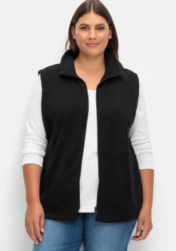 Fleeceweste mit Stehkragen und Anti-Pilling-Effekt<sheego Discount