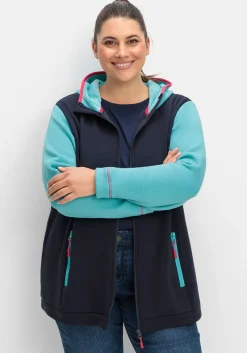 Funktionsjacke aus Fleece, in Kontrast-Optik<sheego Outlet
