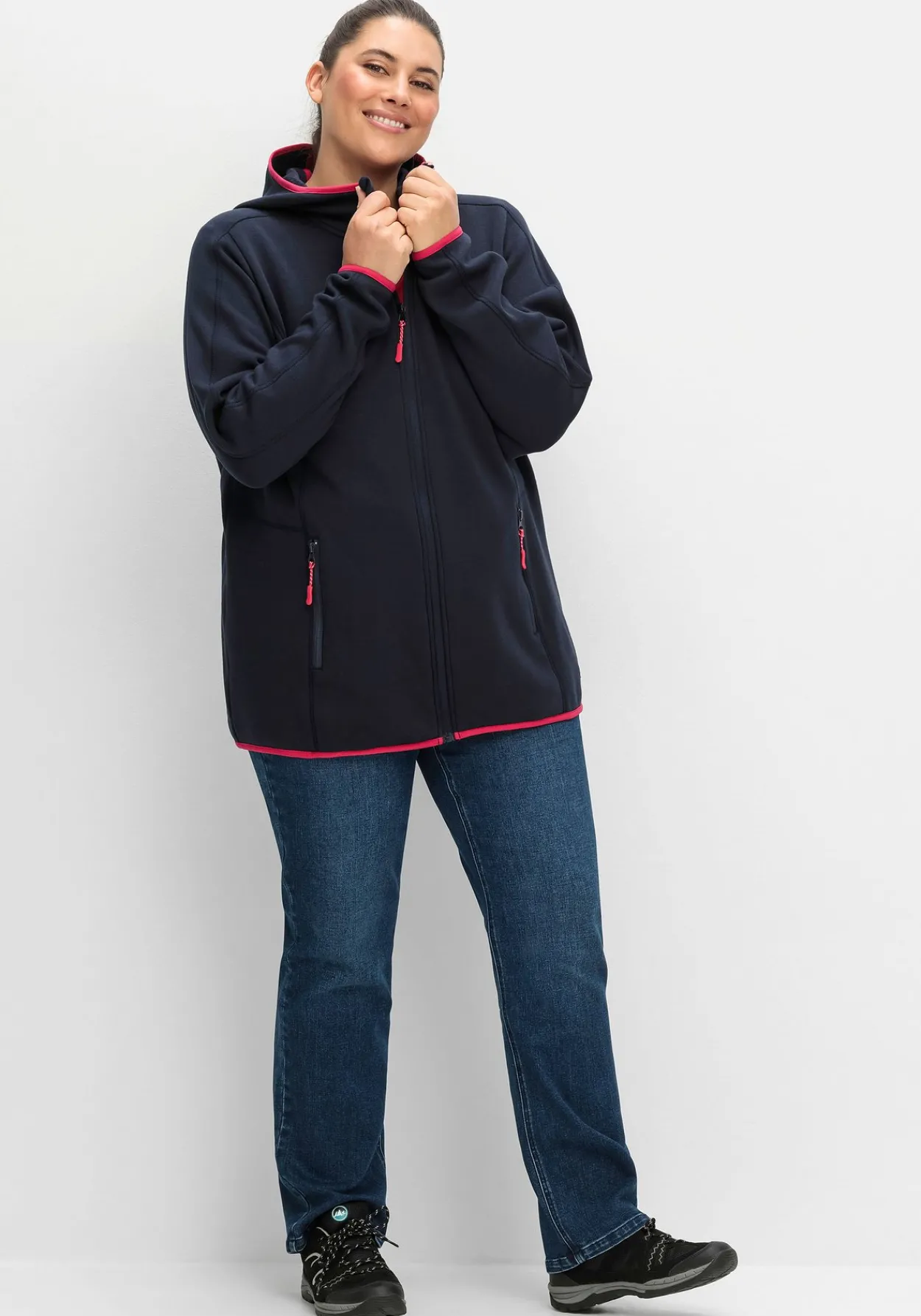 Funktionsjacke aus Fleece, mit Kapuze<sheego Discount