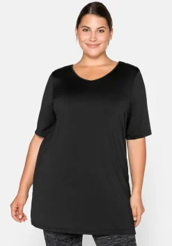 Funktionsshirt in Longform, mit Cut-out im Rücken<sheego Online