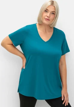 Funktionsshirt mit V-Ausschnitt<sheego Outlet
