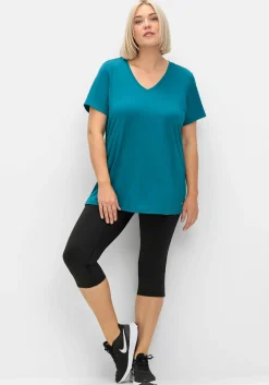 Funktionsshirt mit V-Ausschnitt<sheego Outlet