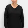 Funktions-Sweatshirt mit V-Ausschnitt<sheego Discount