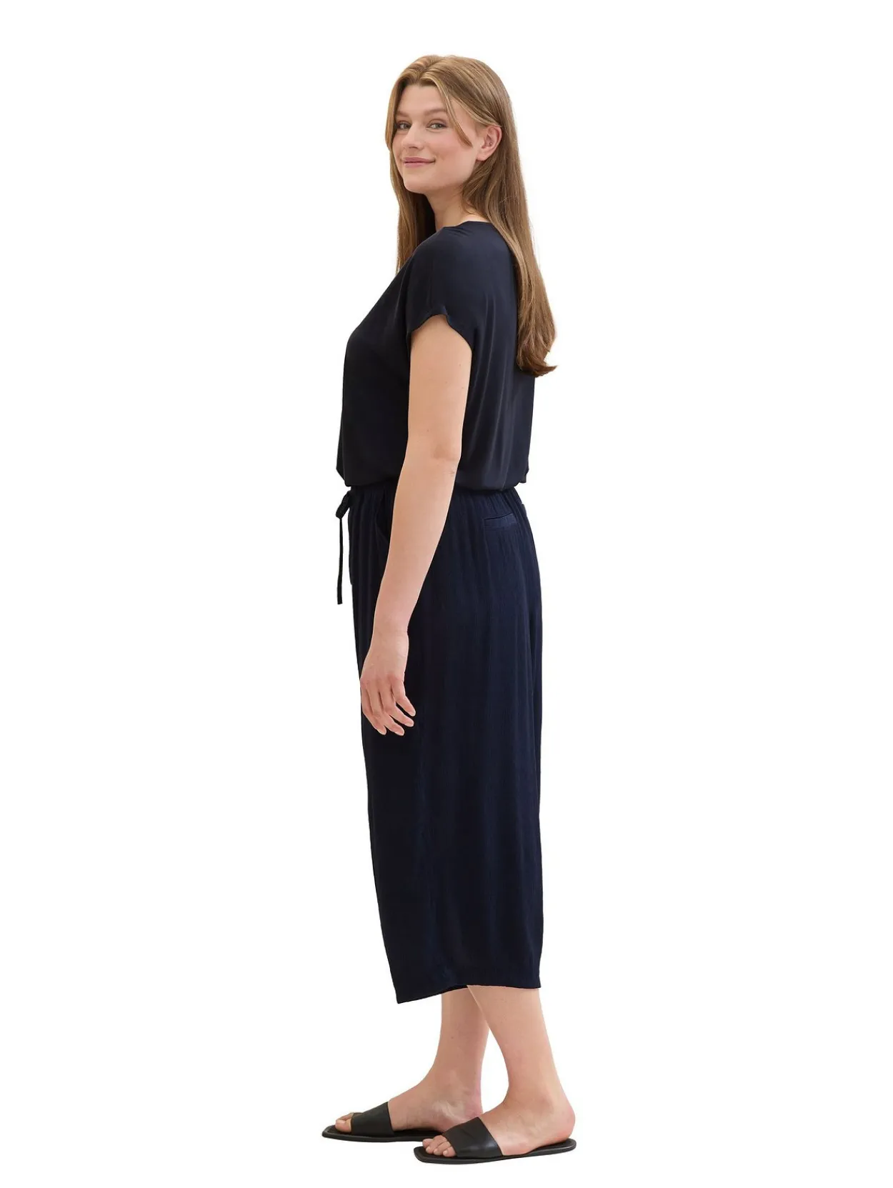Gecrinkelte Culotte mit elastischem Bund<TOM TAILOR Plus Best