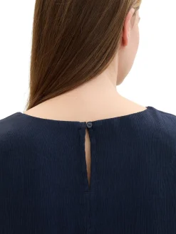 Gecrinkelte Tunika mit Schlüsselloch-Ausschnitt hinten<TOM TAILOR Plus Clearance