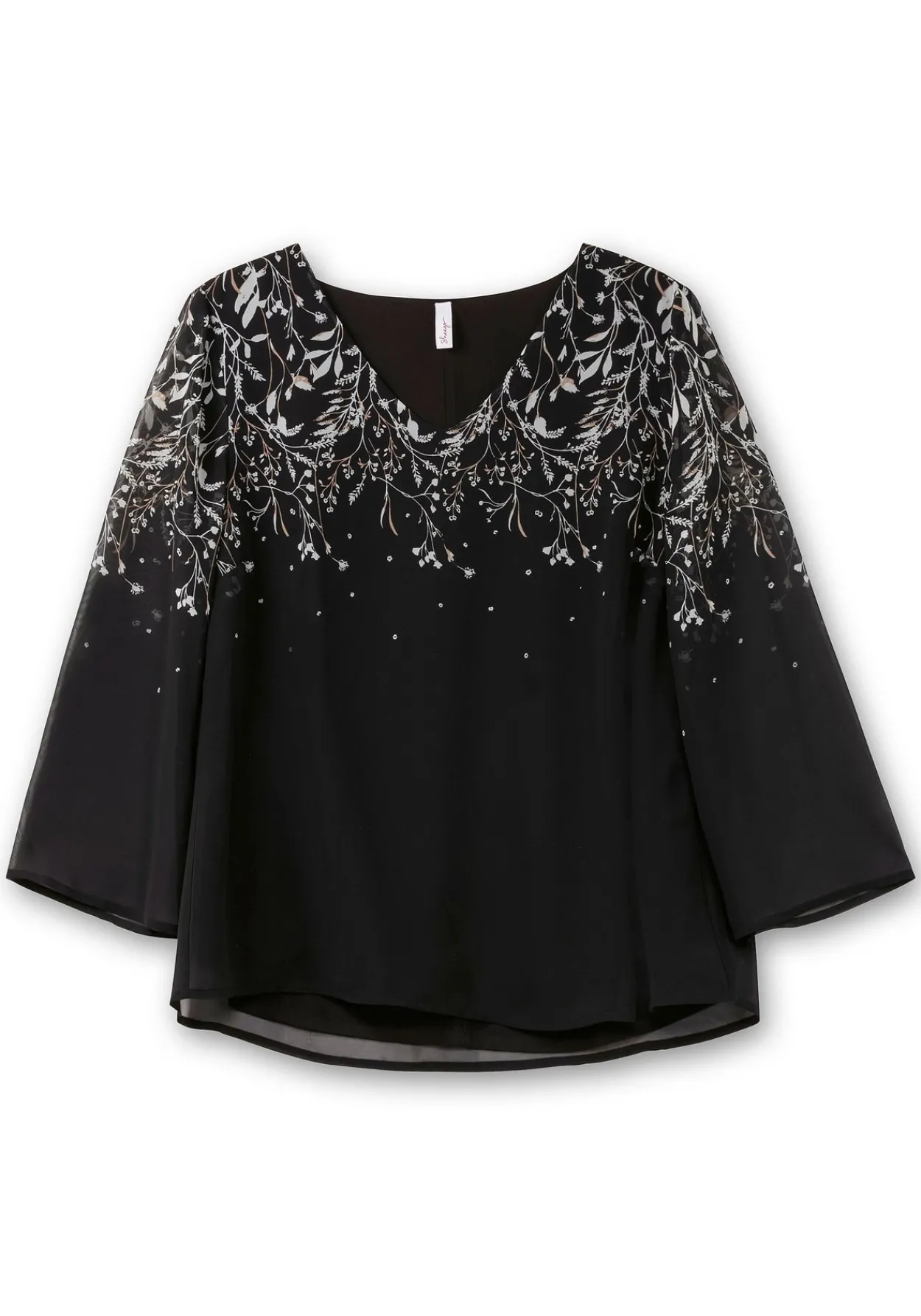 Gefütterte Chiffontunika mit Alloverprint<sheego Outlet