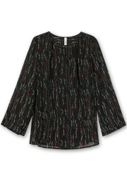 Gefütterte Chiffontunika mit Alloverprint<sheego Fashion