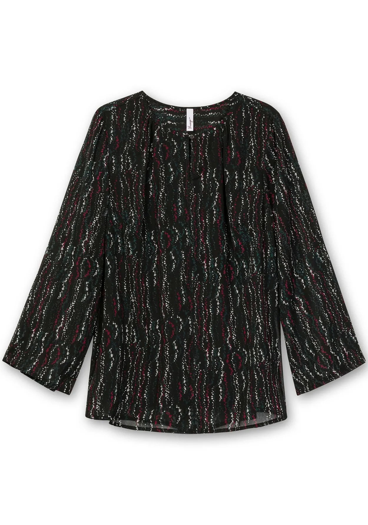 Gefütterte Chiffontunika mit Alloverprint<sheego Fashion