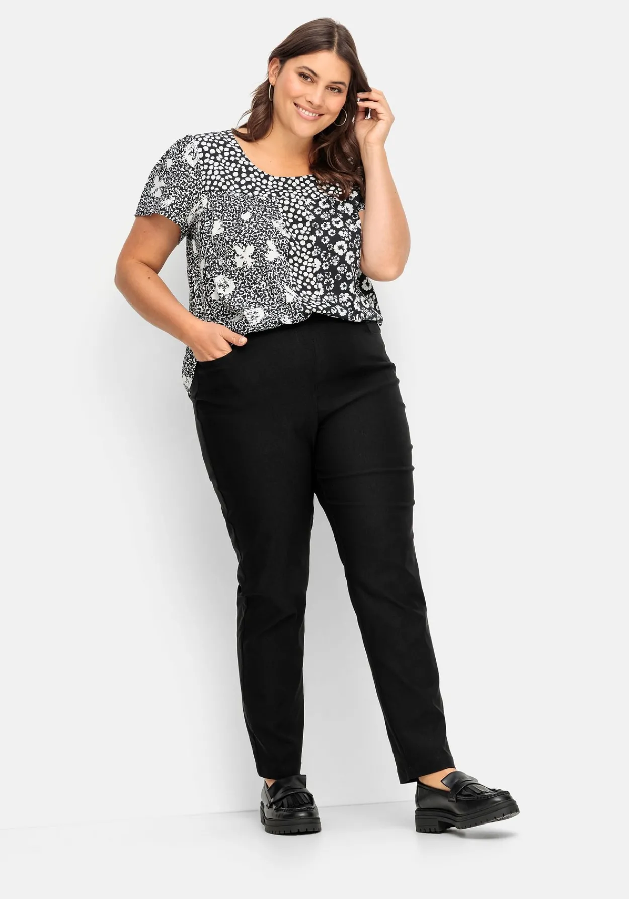 Gerade Bengalinhose mit hohem Schlupfbund<sheego Hot
