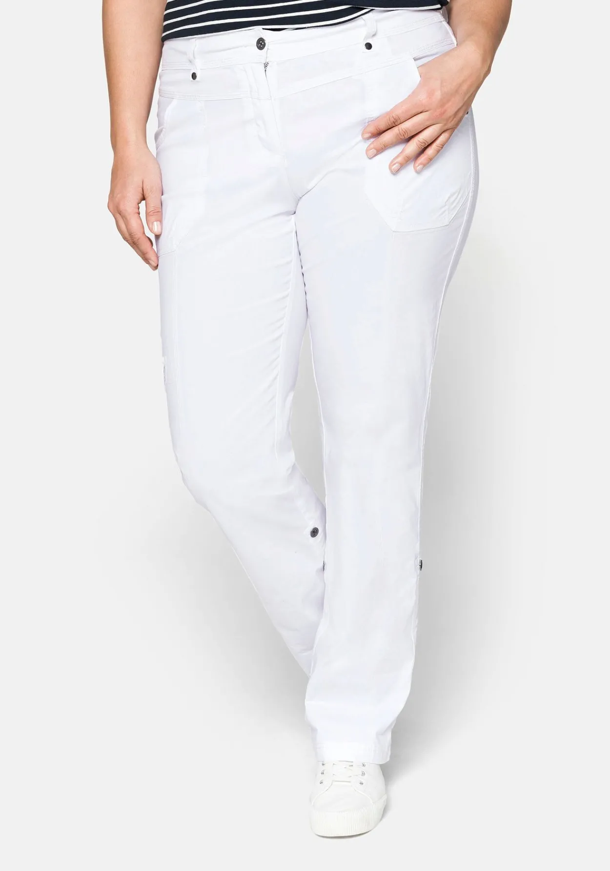 Gerade Cargo-Hose mit krempelbaren Beinen<sheego Fashion