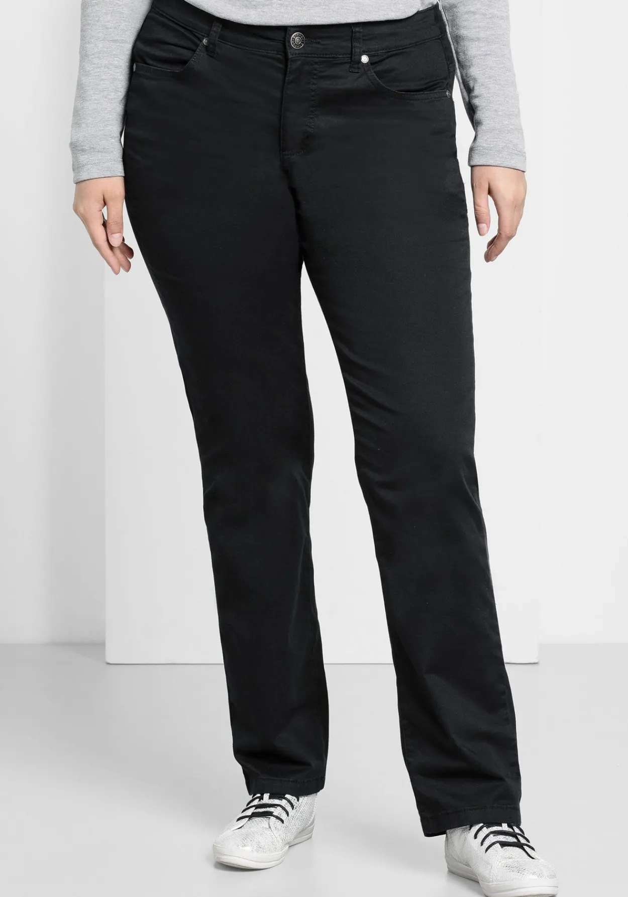 Gerade Hose aus Baumwoll-Twill<sheego Discount