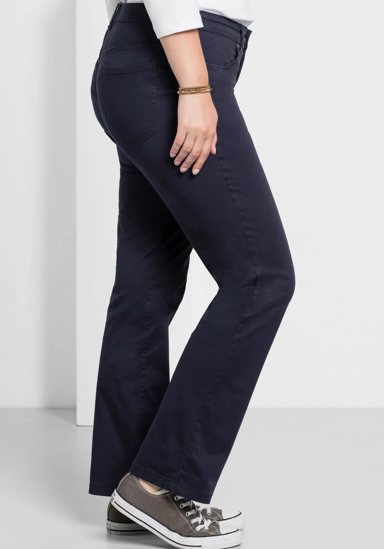 Gerade Hose aus Baumwoll-Twill<sheego Clearance