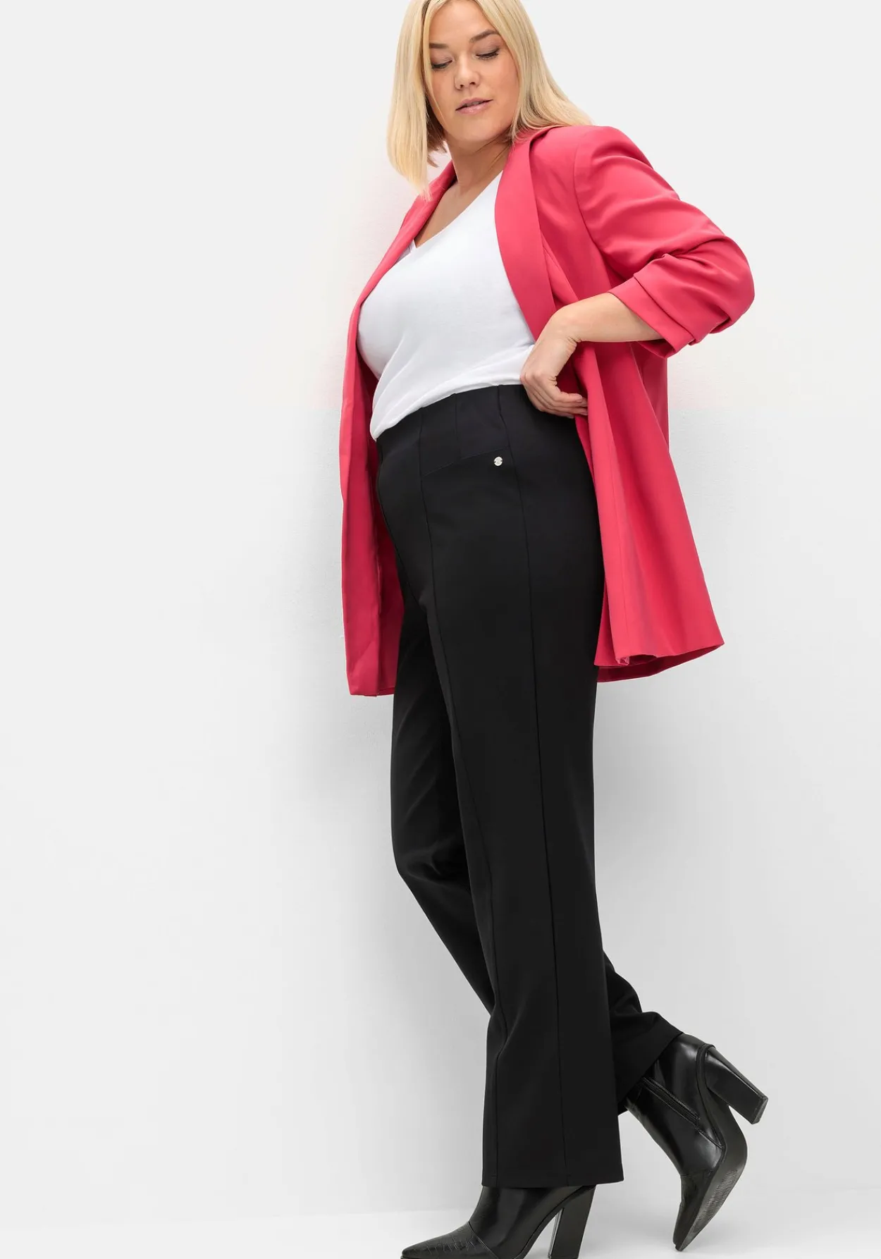 Gerade Hose aus Interlock, mit elastischem Bund<sheego Sale